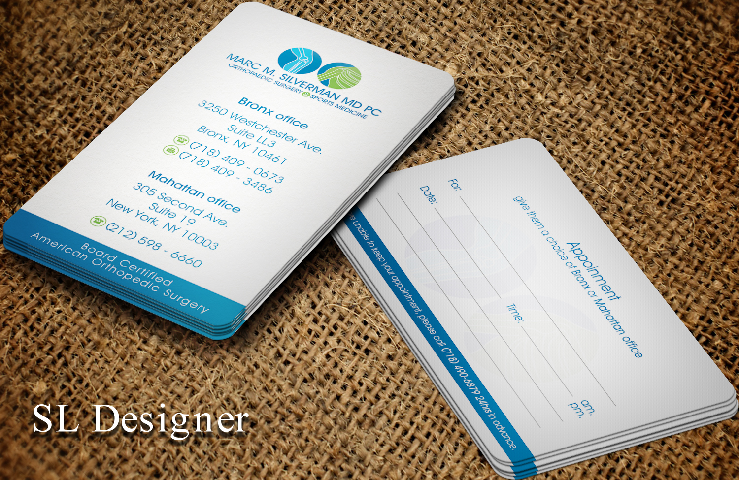 Business Card Design by SL Designer for Marc Silverman MD PC | Design #16596879