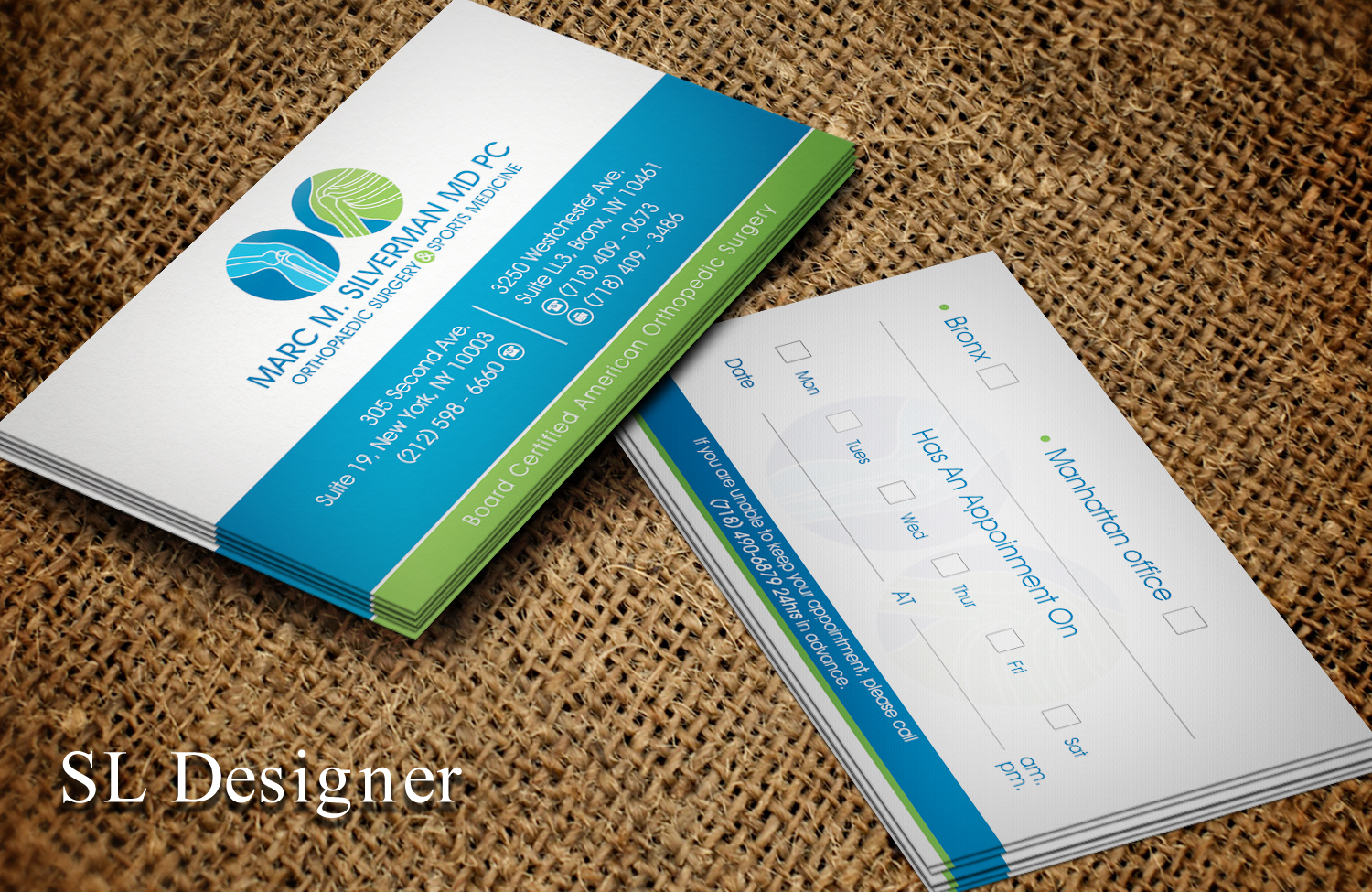 Business Card Design by SL Designer for Marc Silverman MD PC | Design #16599732