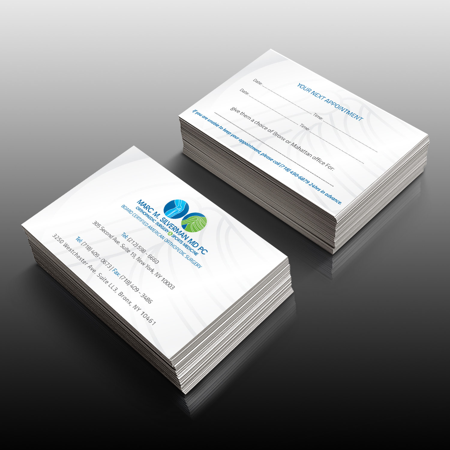 Business Card Design by Creative Jiniya for Marc Silverman MD PC | Design #16600177
