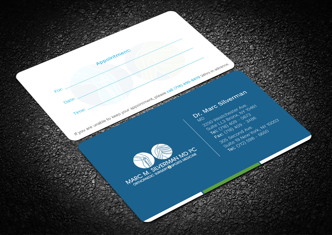Business Card Design by Graphic Flame for Marc Silverman MD PC | Design #16601869