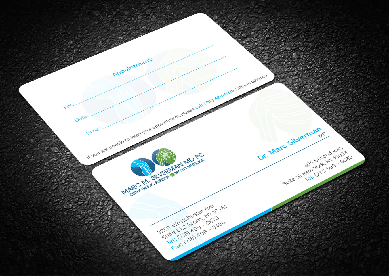 Business Card Design by Graphic Flame for Marc Silverman MD PC | Design #16601870