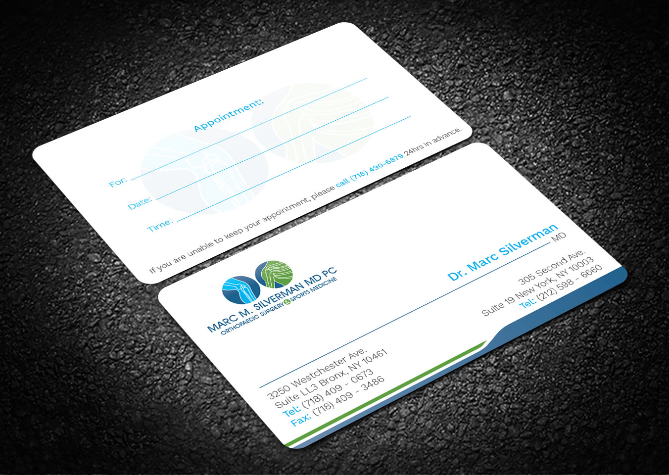 Design de Carte de Visite par Graphic Flame pour Marc Silverman MD PC | Design #16601876