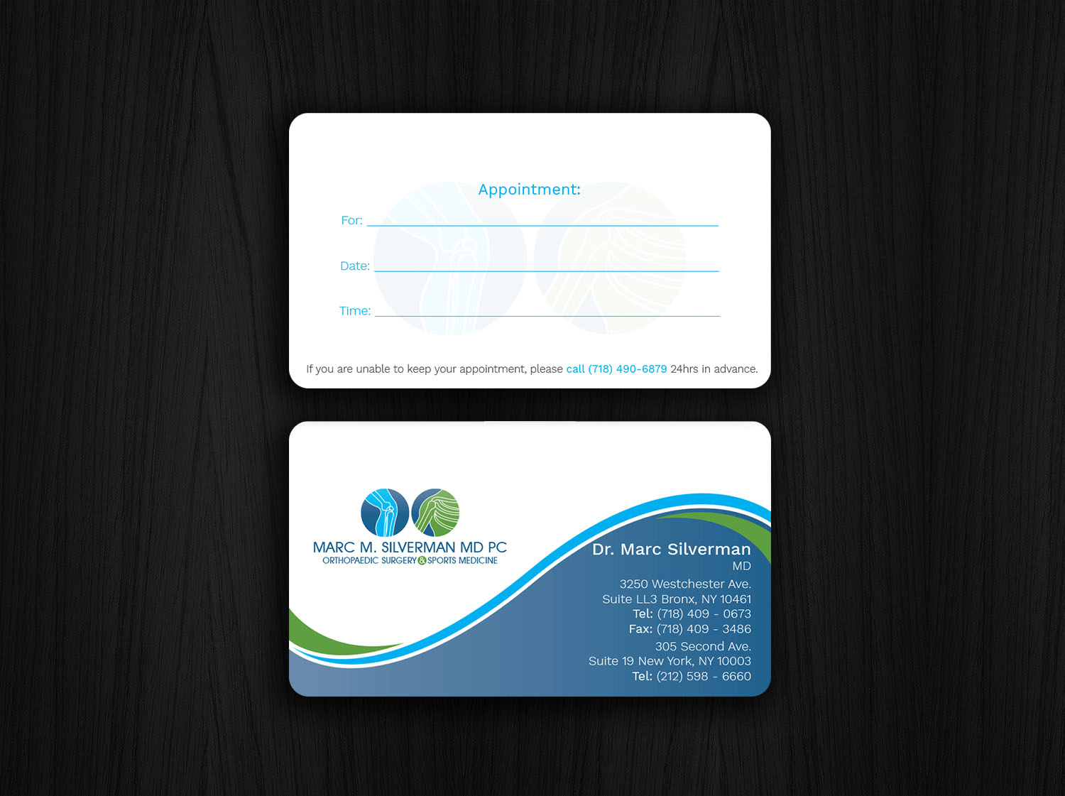 Business Card Design by Graphic Flame for Marc Silverman MD PC | Design #16601878