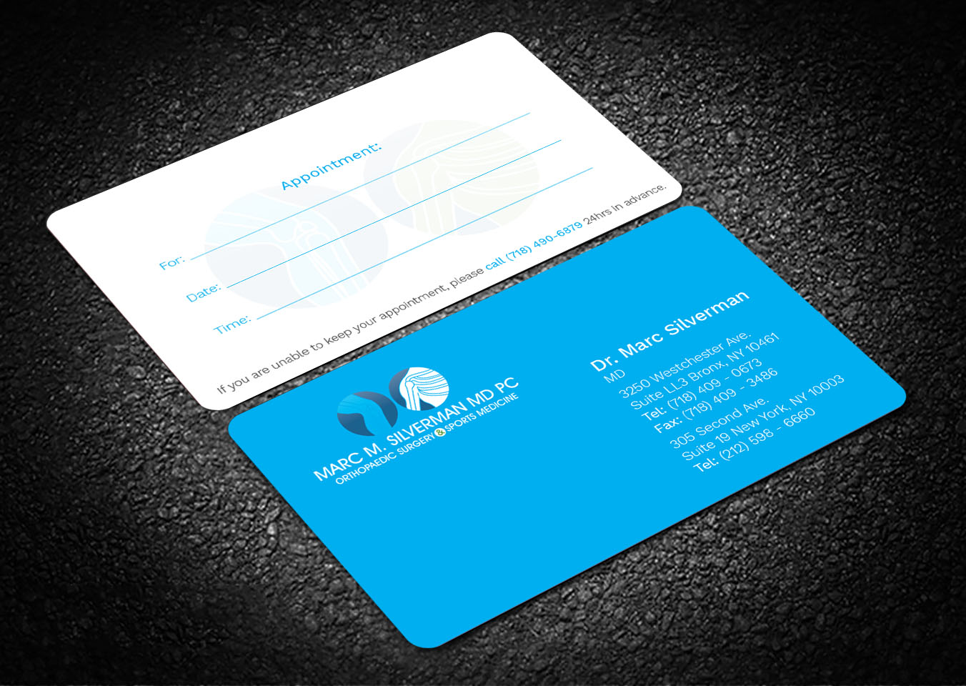 Business Card Design by Graphic Flame for Marc Silverman MD PC | Design #16601900