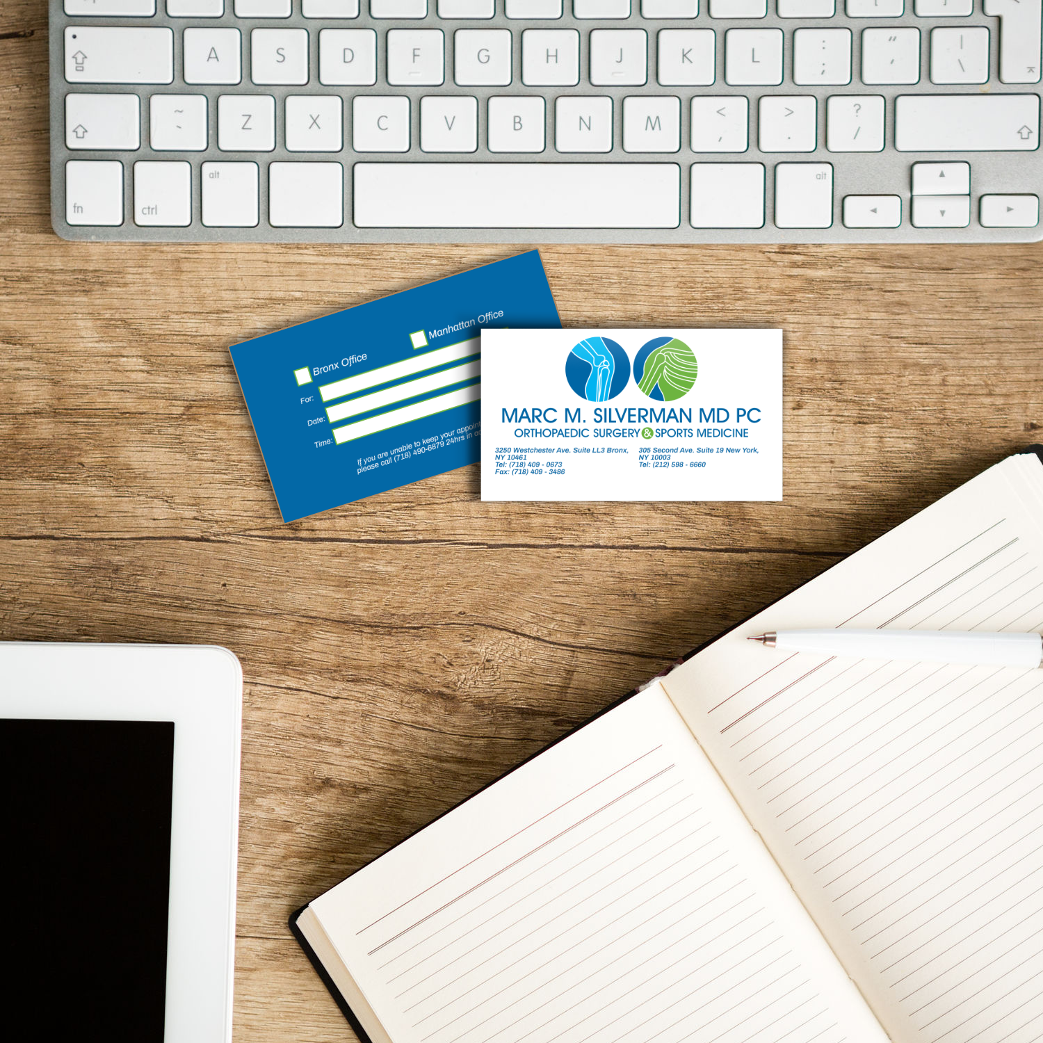 Business Card Design by Mike Rosales (@mrdzyn) for Marc Silverman MD PC | Design #16688000