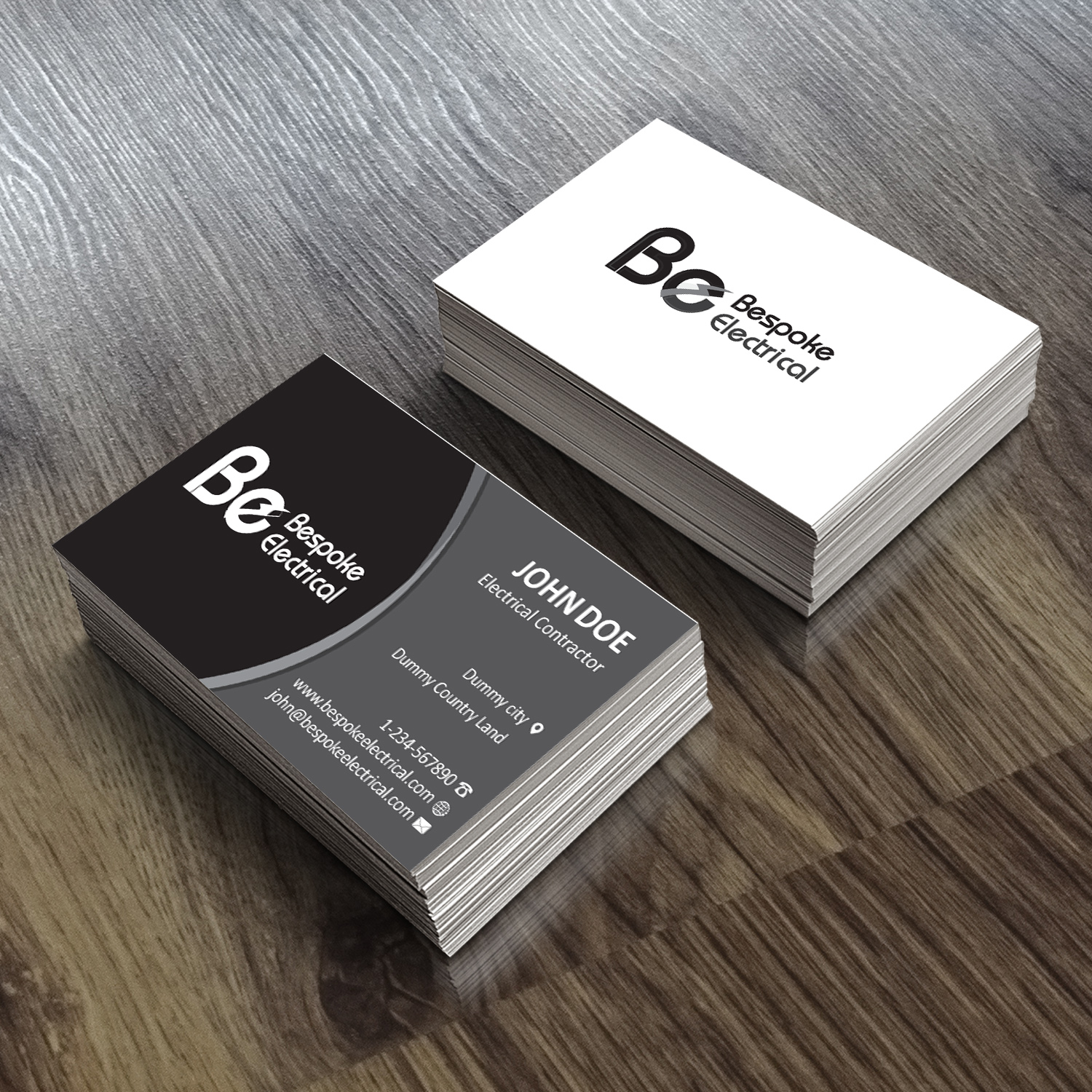 Business Card Design by Creative Jiniya for Bespoke Electrical Inc. | Design #16726306