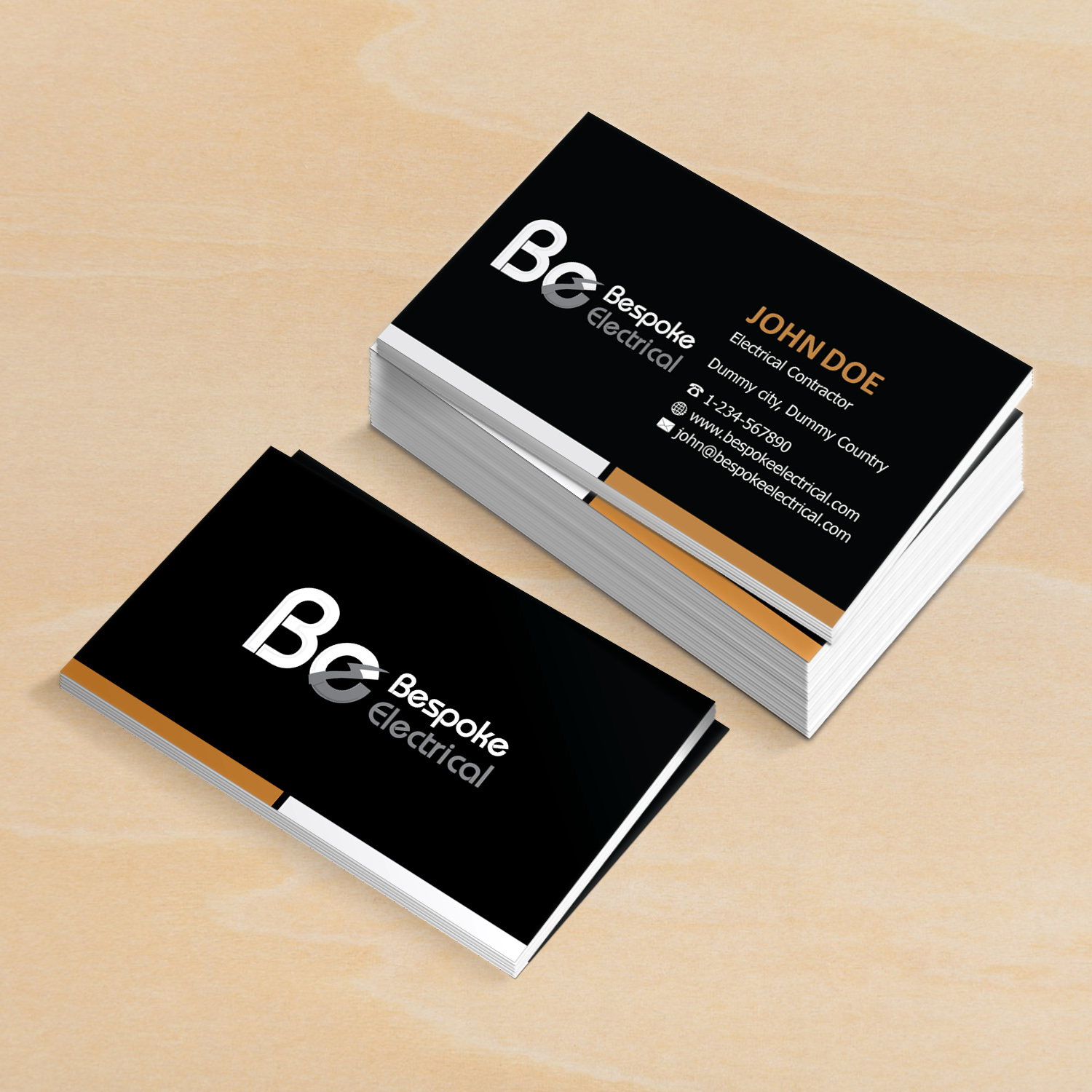 Visitenkarten-Design von Creative Jiniya für Bespoke Electrical Inc. | Design #16726328
