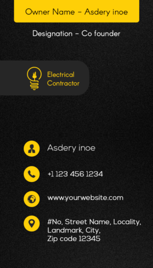 Business Card Design by Alpha & Omega for Bespoke Electrical Inc. | Design: #16713876