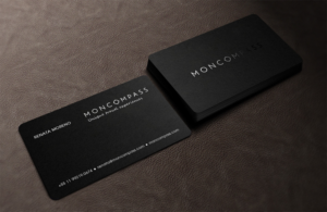Business card for a boutique travel agency MONCOMPASS | Business Card Design by Sandaruwan