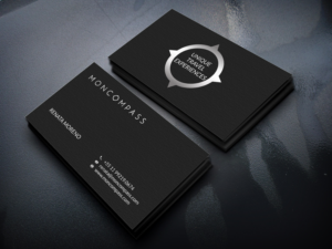 Business card for a boutique travel agency MONCOMPASS | Business Card Design by SKYdesign