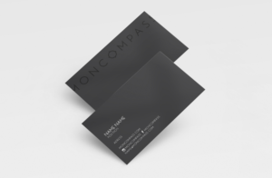 Business card for a boutique travel agency MONCOMPASS | Business Card Design by GLDesigns