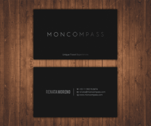 Business card for a boutique travel agency MONCOMPASS | Business Card Design by Stylez Designz