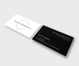 Business card for a boutique travel agency MONCOMPASS | Business Card Design by JK18