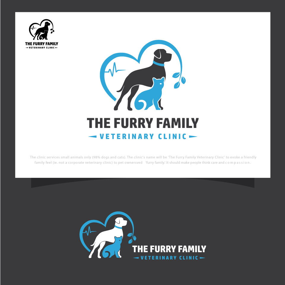 Diseño de Logo por belovedboss para Furry Family Veterinary Clinic | Diseño #16687635