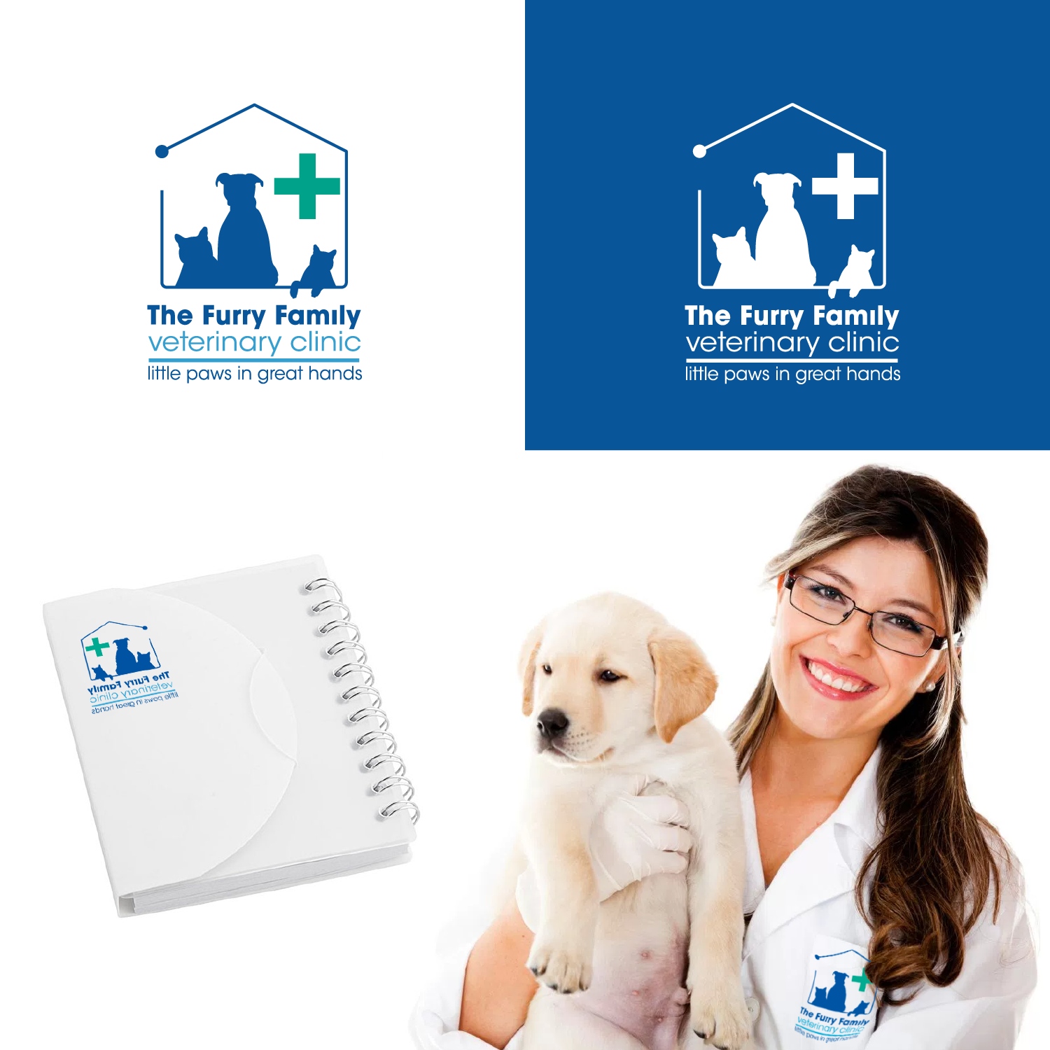Diseño de Logo por SaraReal para Furry Family Veterinary Clinic | Diseño #16788713
