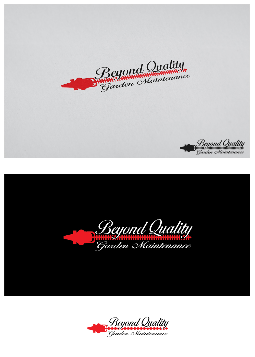 Logo Design by goranvisnjic82 for Beyond Quality Garden Maintenance | Design #16785790