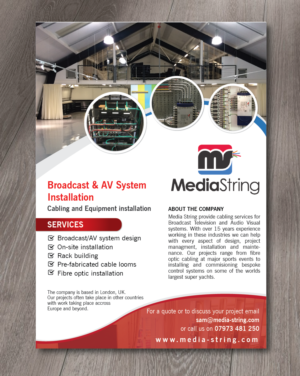 Promotional Flyer/Email Design - Cabling services for Broadcast and Audio Visual | Diseño de Flyer por alex989