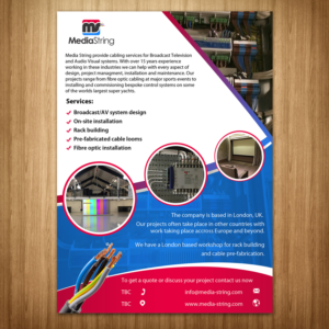Promotional Flyer/Email Design - Cabling services for Broadcast and Audio Visual | Flyer Design by aspiremedia