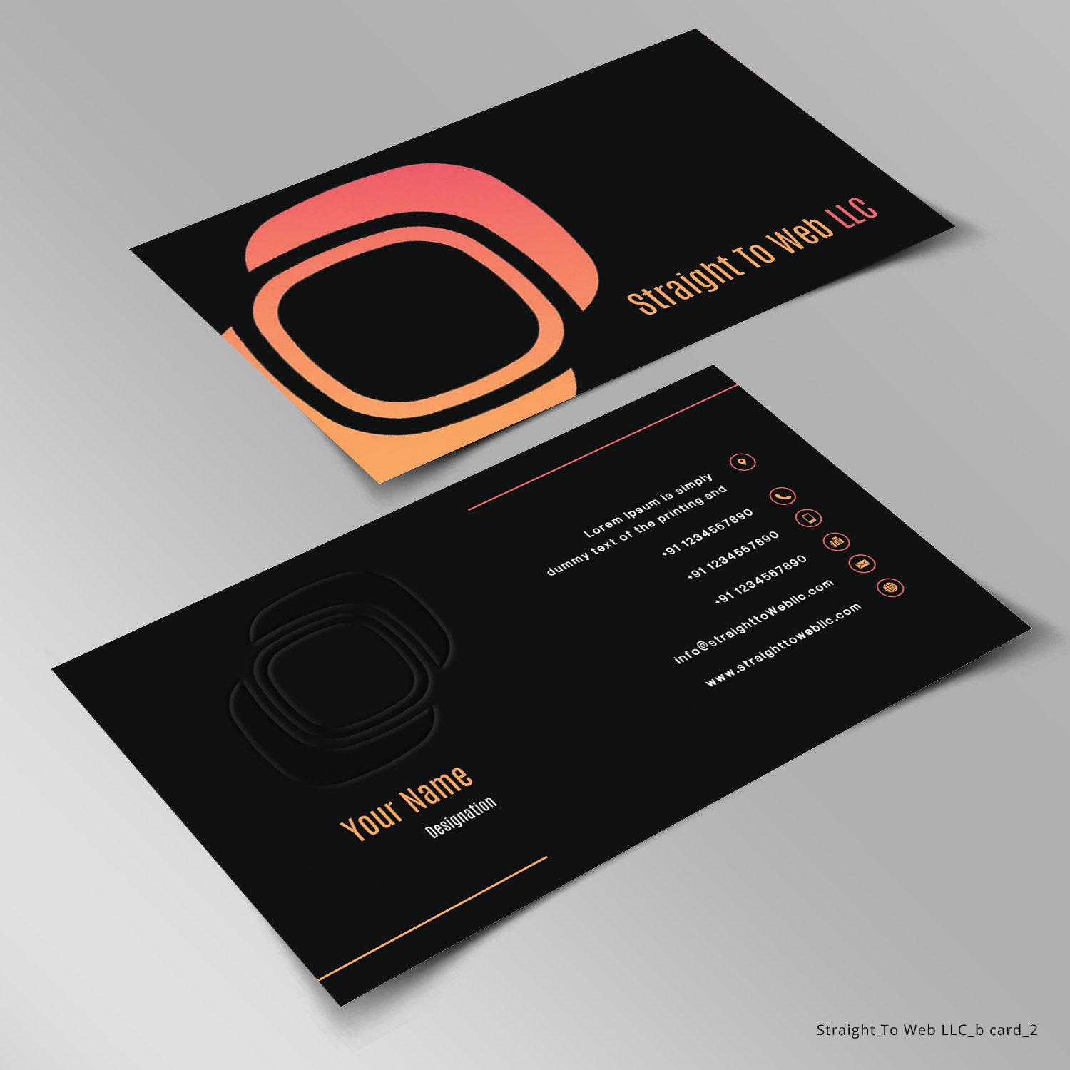 Visitenkarten-Design von Sketchweb für Straight To Web LLC | Design #16647807