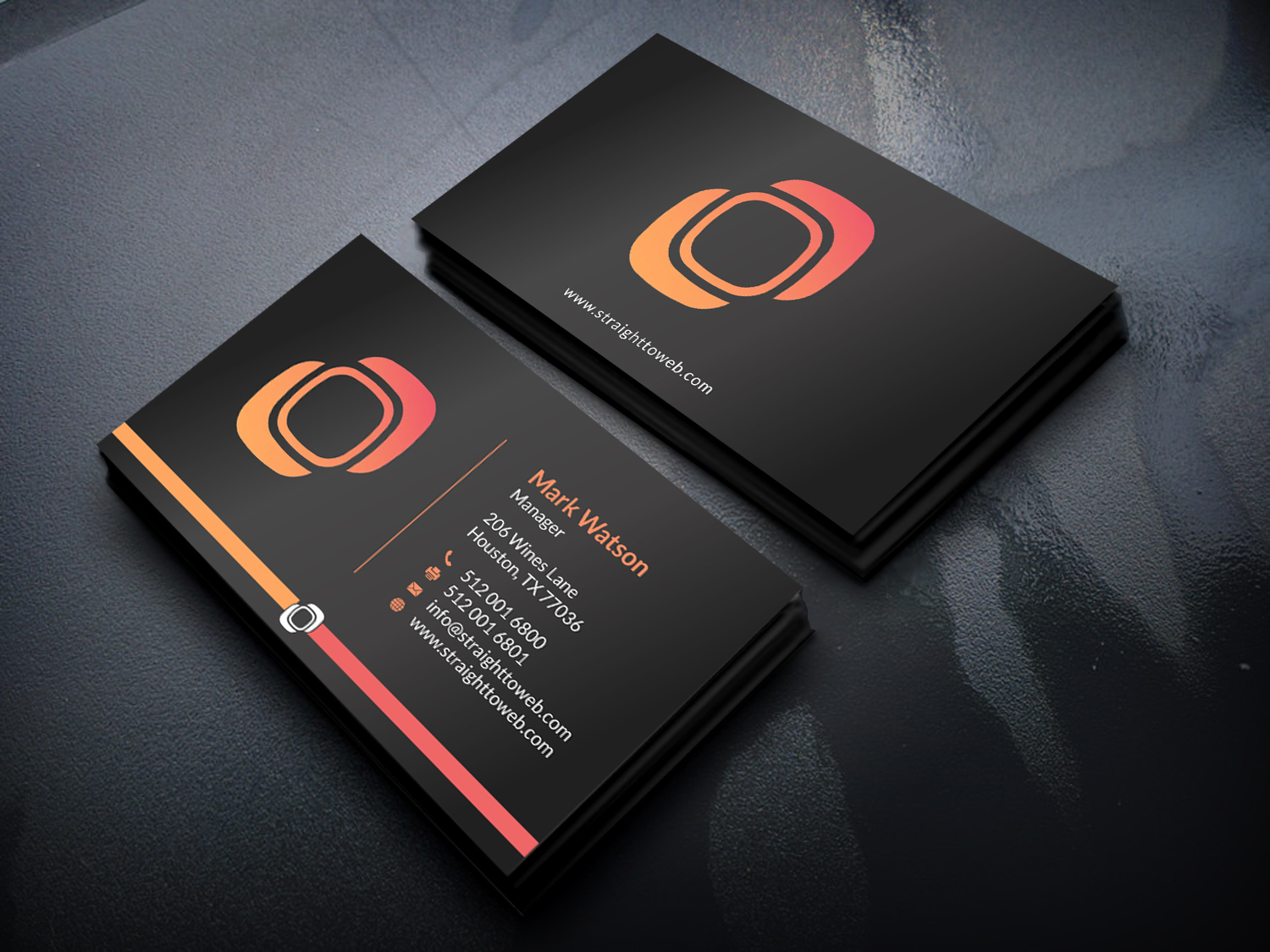 Visitenkarten-Design von SKYdesign für Straight To Web LLC | Design #16709584