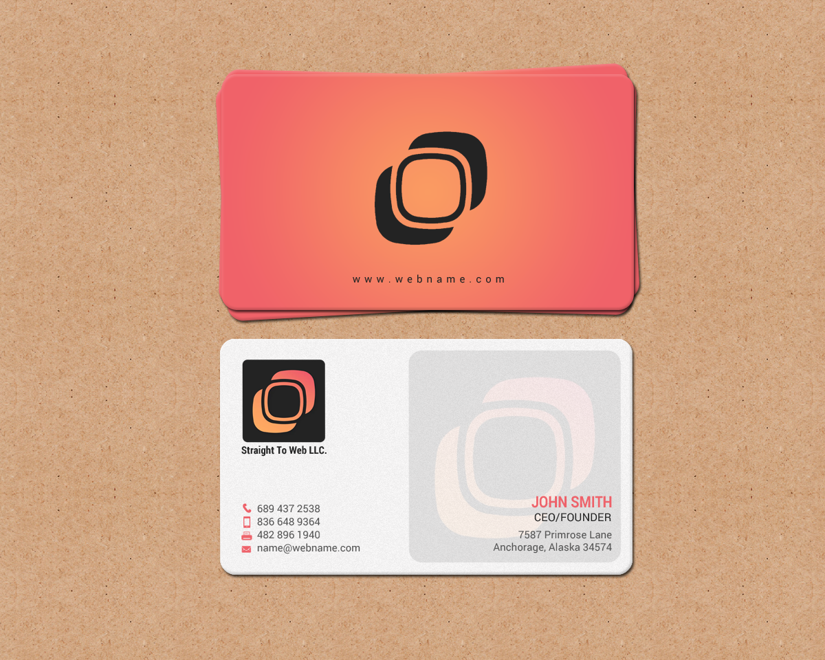 Business Card Design by chandrayaan.creative for Straight To Web LLC | Design #16648256