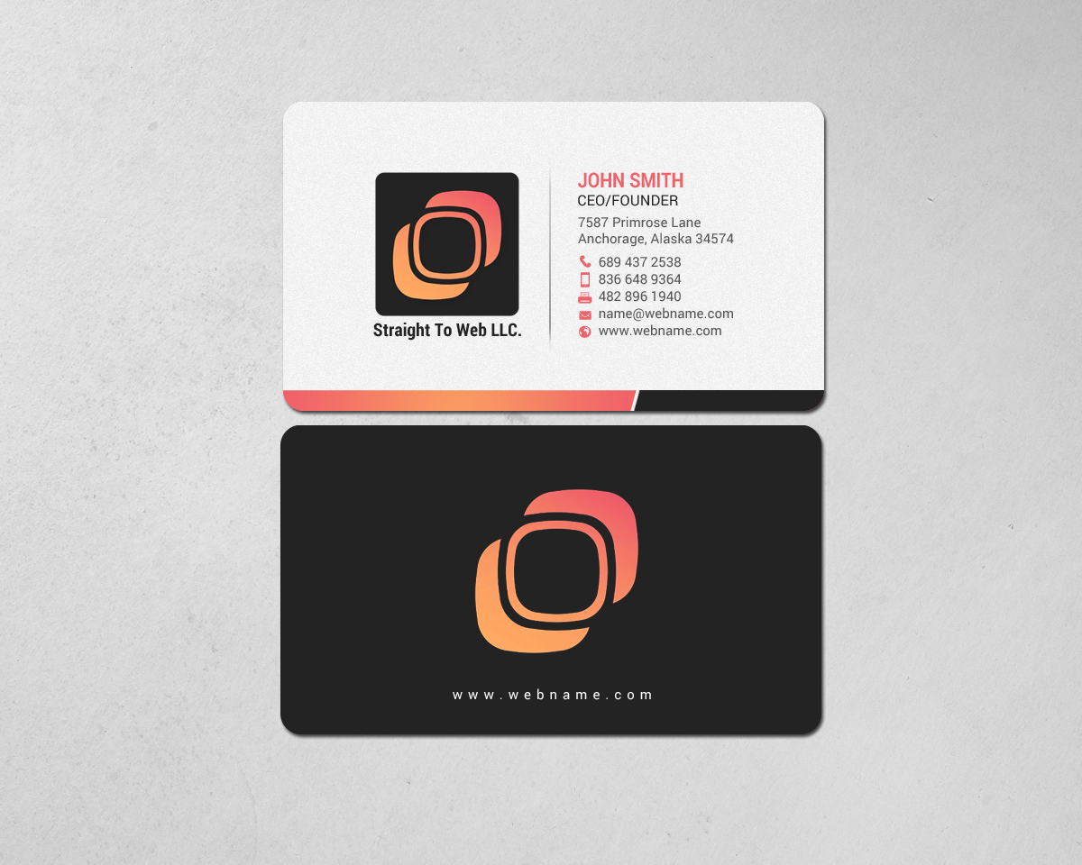 Business Card Design by chandrayaan.creative for Straight To Web LLC | Design #16648261
