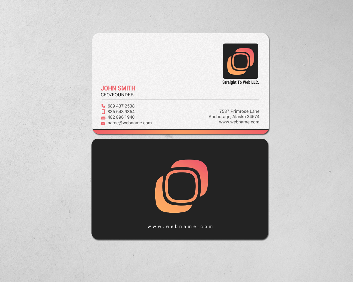 Business Card Design by chandrayaan.creative for Straight To Web LLC | Design #16648263
