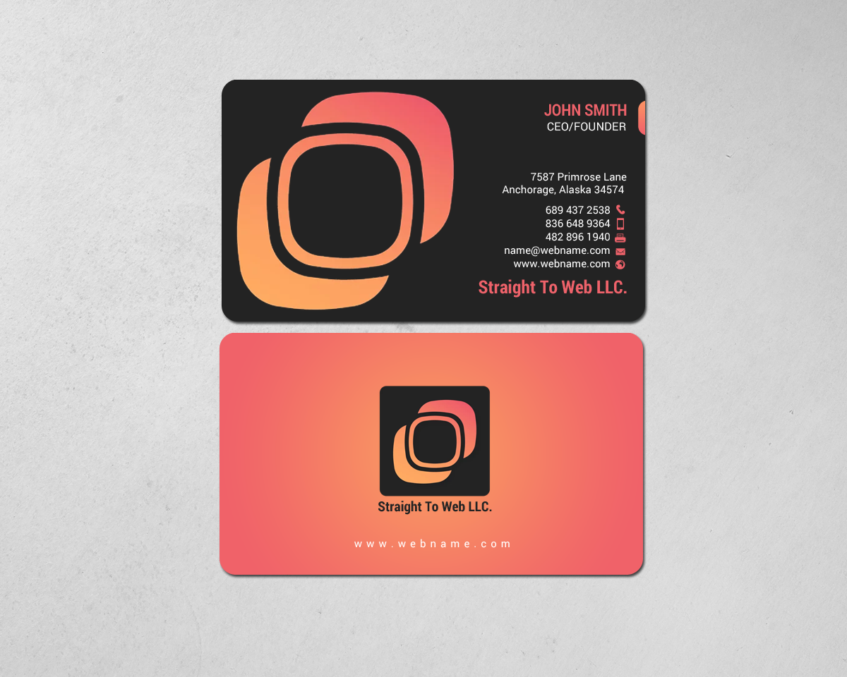 Business Card Design by chandrayaan.creative for Straight To Web LLC | Design #16648265