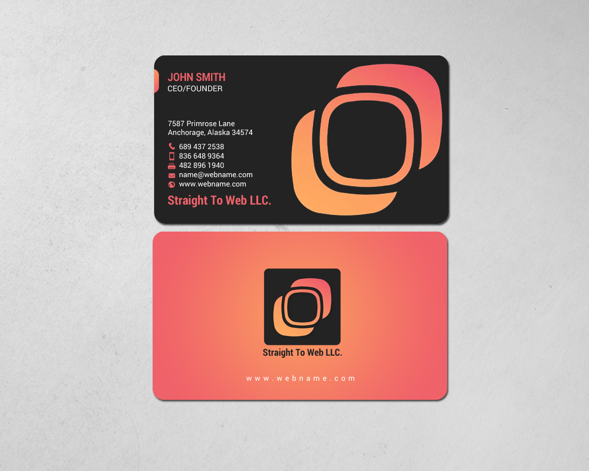Business Card Design by chandrayaan.creative for Straight To Web LLC | Design #16648268