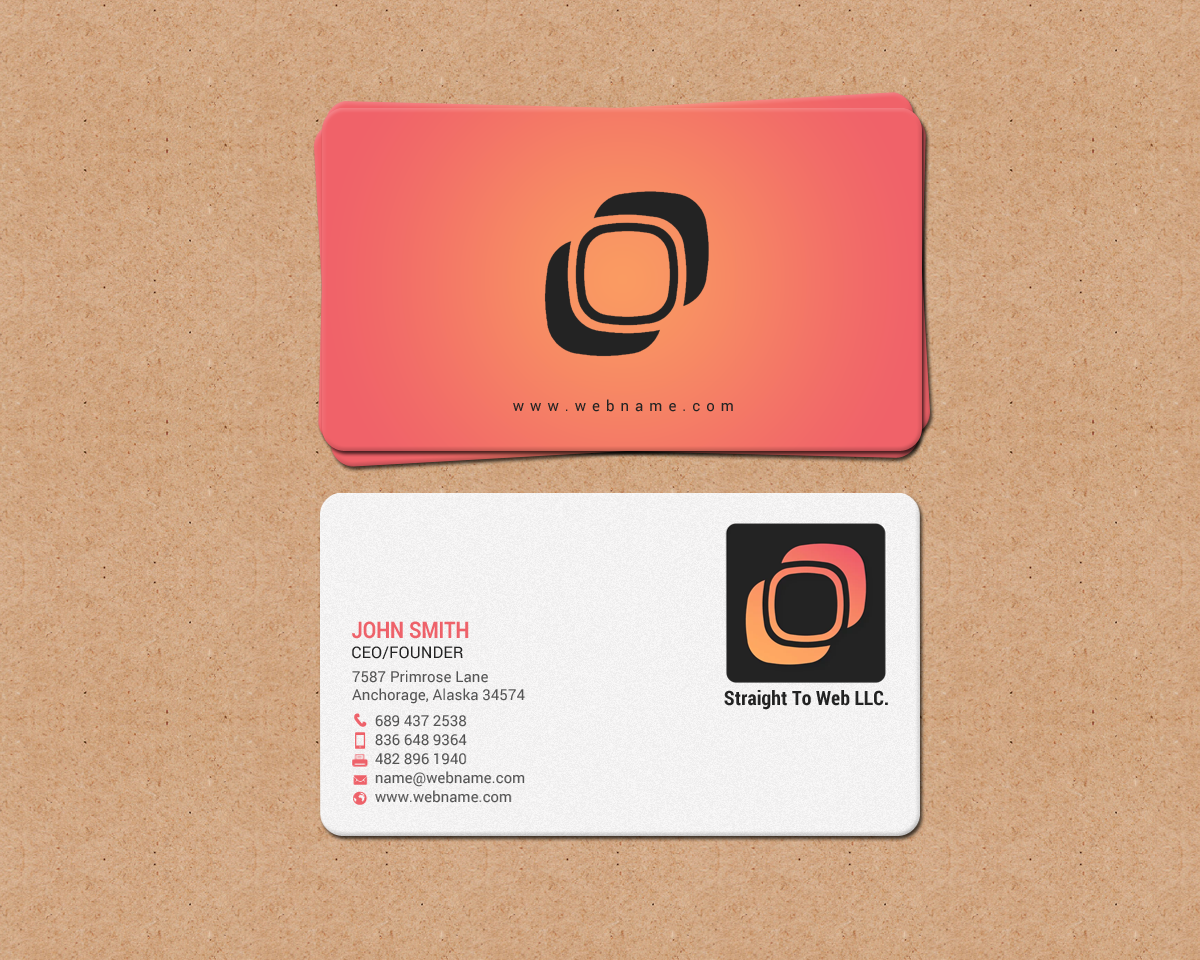 Business Card Design by chandrayaan.creative for Straight To Web LLC | Design #16648285