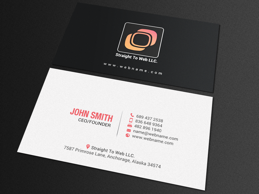 Business Card Design by chandrayaan.creative for Straight To Web LLC | Design #16658699