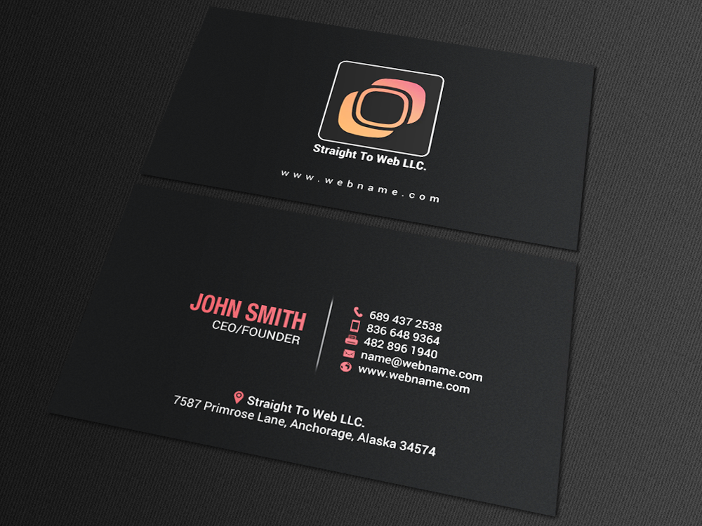 Business Card Design by chandrayaan.creative for Straight To Web LLC | Design #16658700