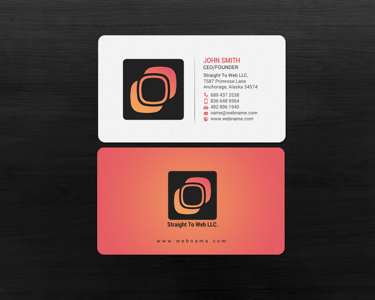 Business Card Design by chandrayaan.creative for Straight To Web LLC | Design #16658762