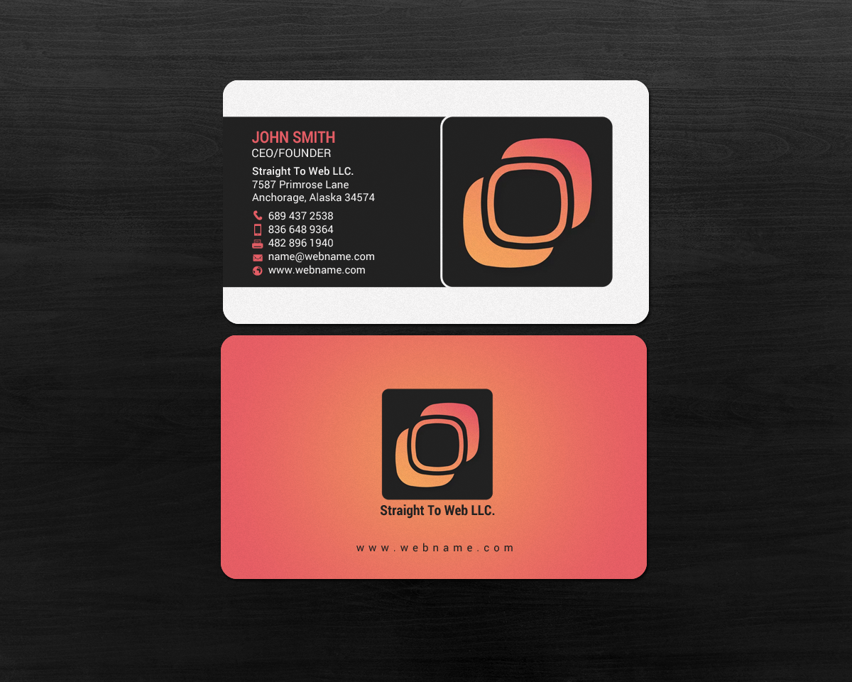 Business Card Design by chandrayaan.creative for Straight To Web LLC | Design #16658763