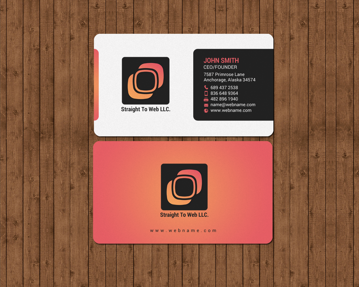 Business Card Design by chandrayaan.creative for Straight To Web LLC | Design #16658840