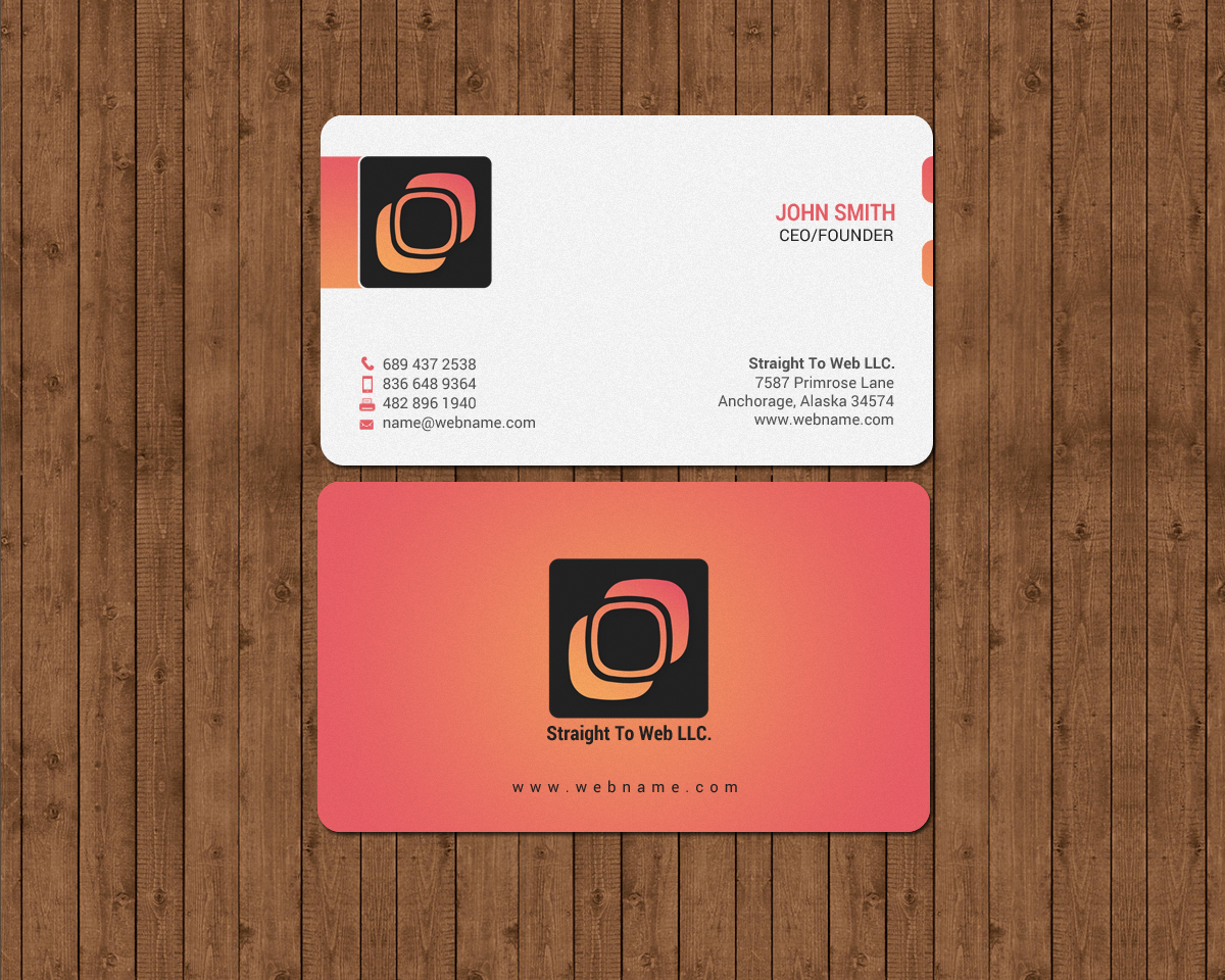 Business Card Design by chandrayaan.creative for Straight To Web LLC | Design #16658843