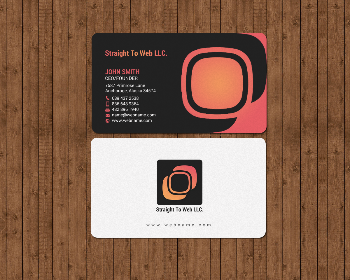 Design de Carte de Visite par chandrayaan.creative pour Straight To Web LLC | Design #16658984