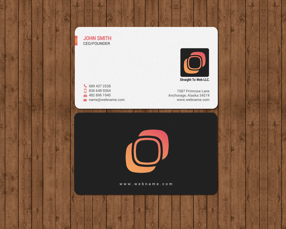 Business Card Design by chandrayaan.creative for Straight To Web LLC | Design #16658986