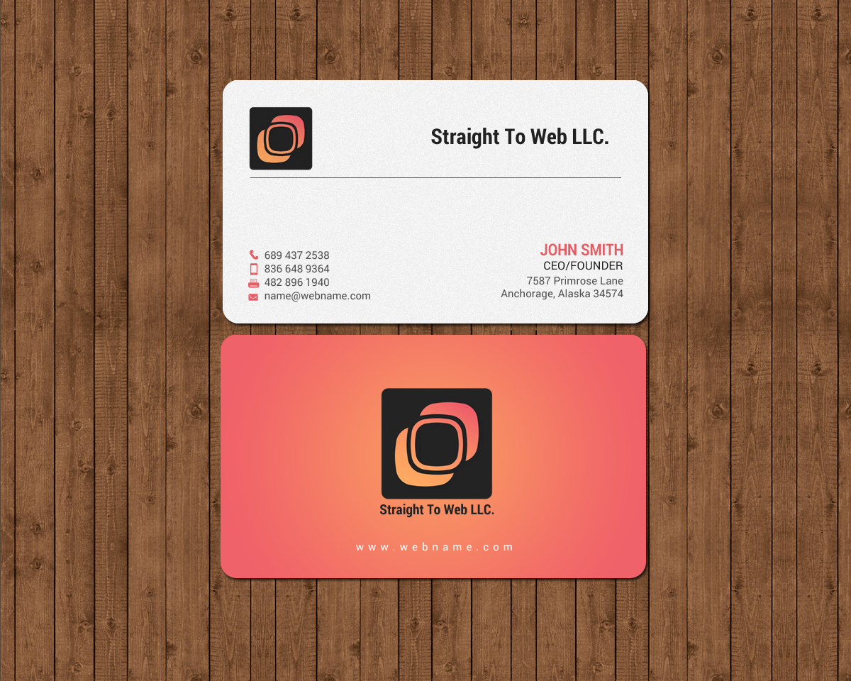 Business Card Design by chandrayaan.creative for Straight To Web LLC | Design #16659076