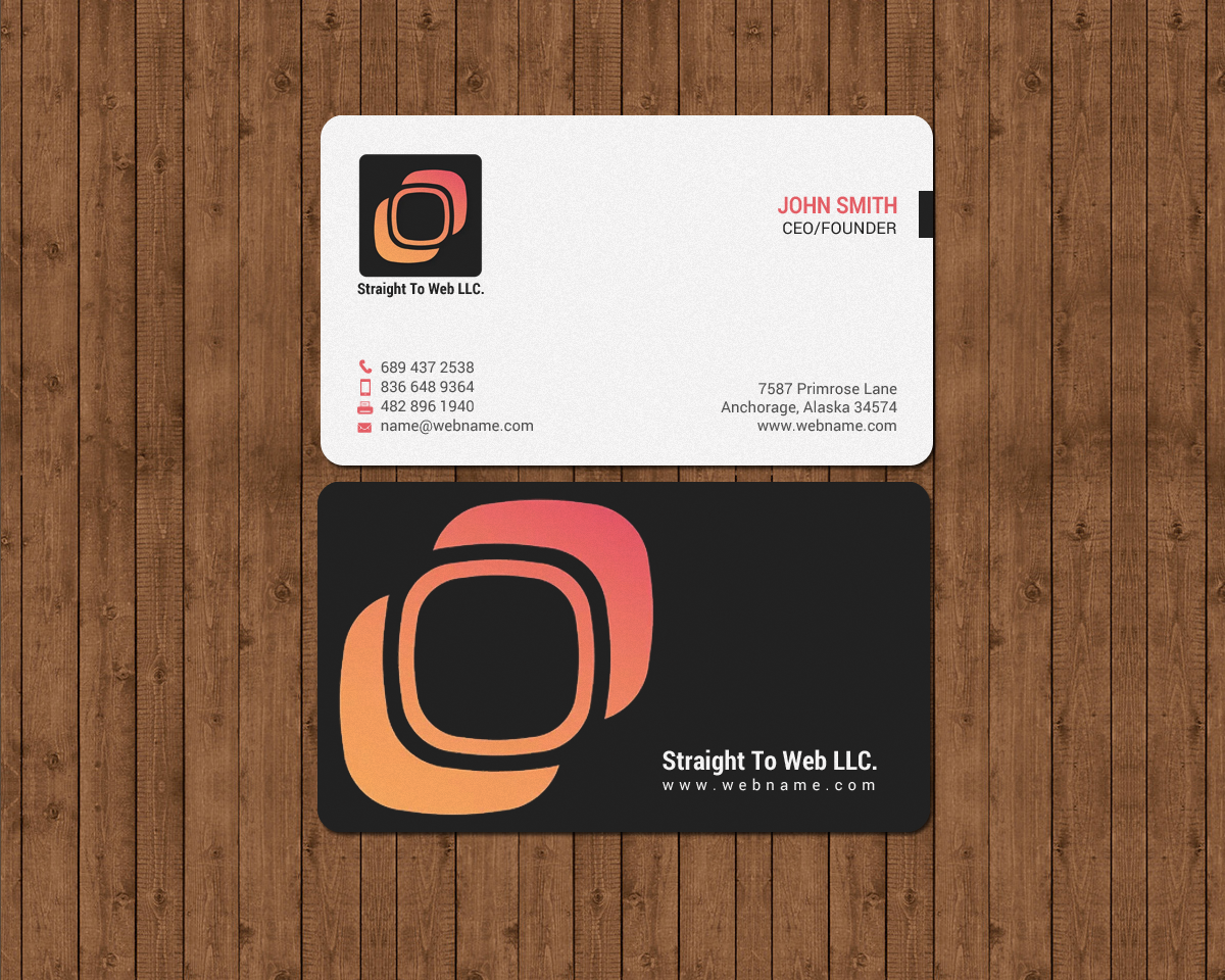 Business Card Design by chandrayaan.creative for Straight To Web LLC | Design #16659078
