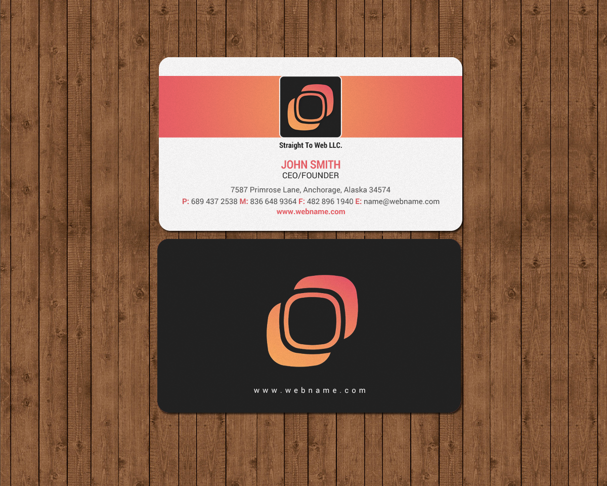 Design de Carte de Visite par chandrayaan.creative pour Straight To Web LLC | Design #16659143