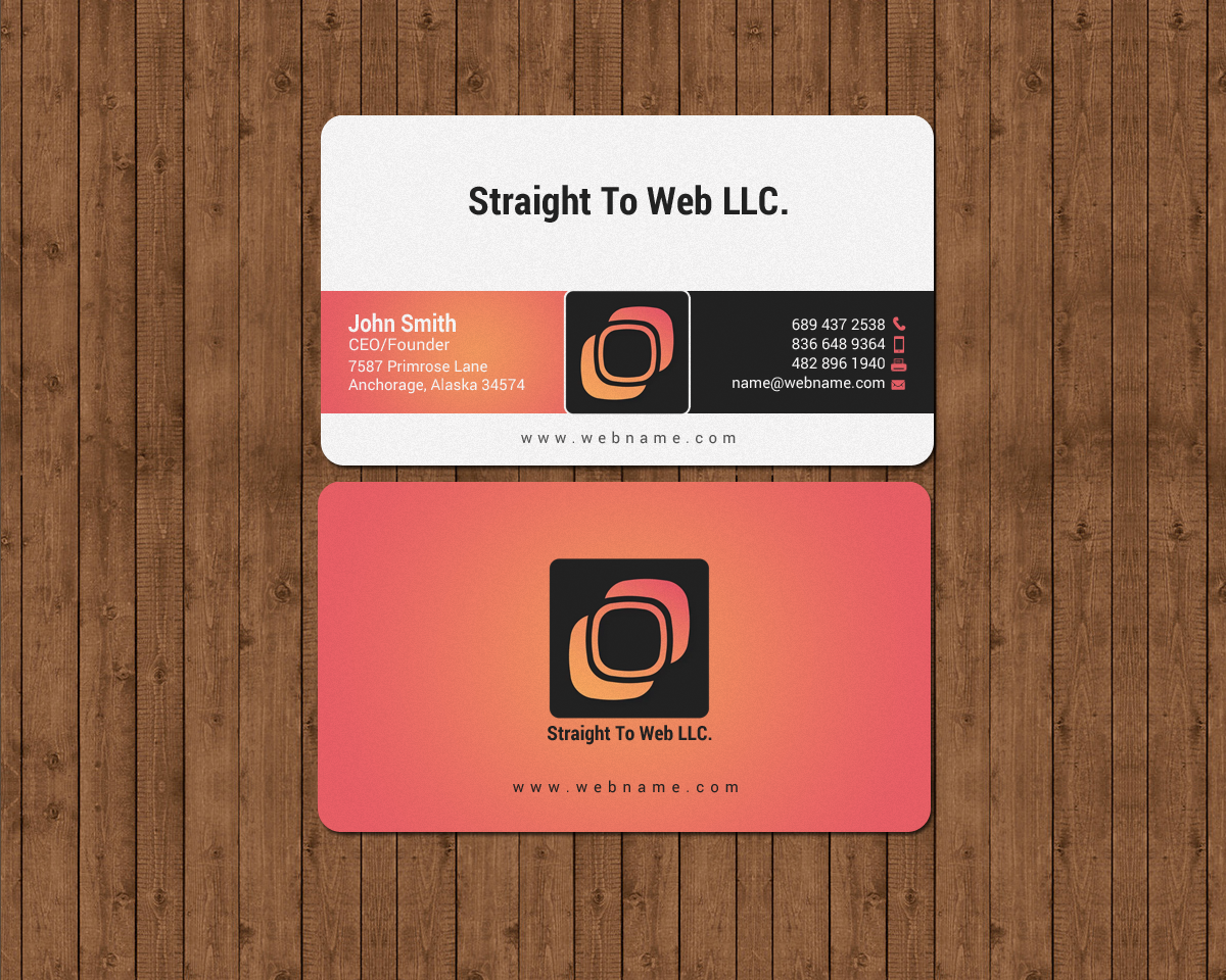Business Card Design by chandrayaan.creative for Straight To Web LLC | Design #16659146