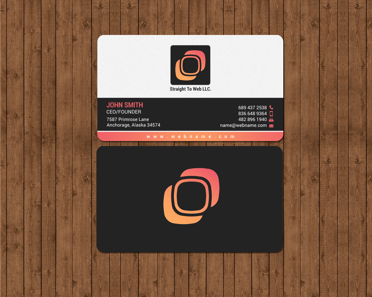 Business Card Design by chandrayaan.creative for Straight To Web LLC | Design #16659315