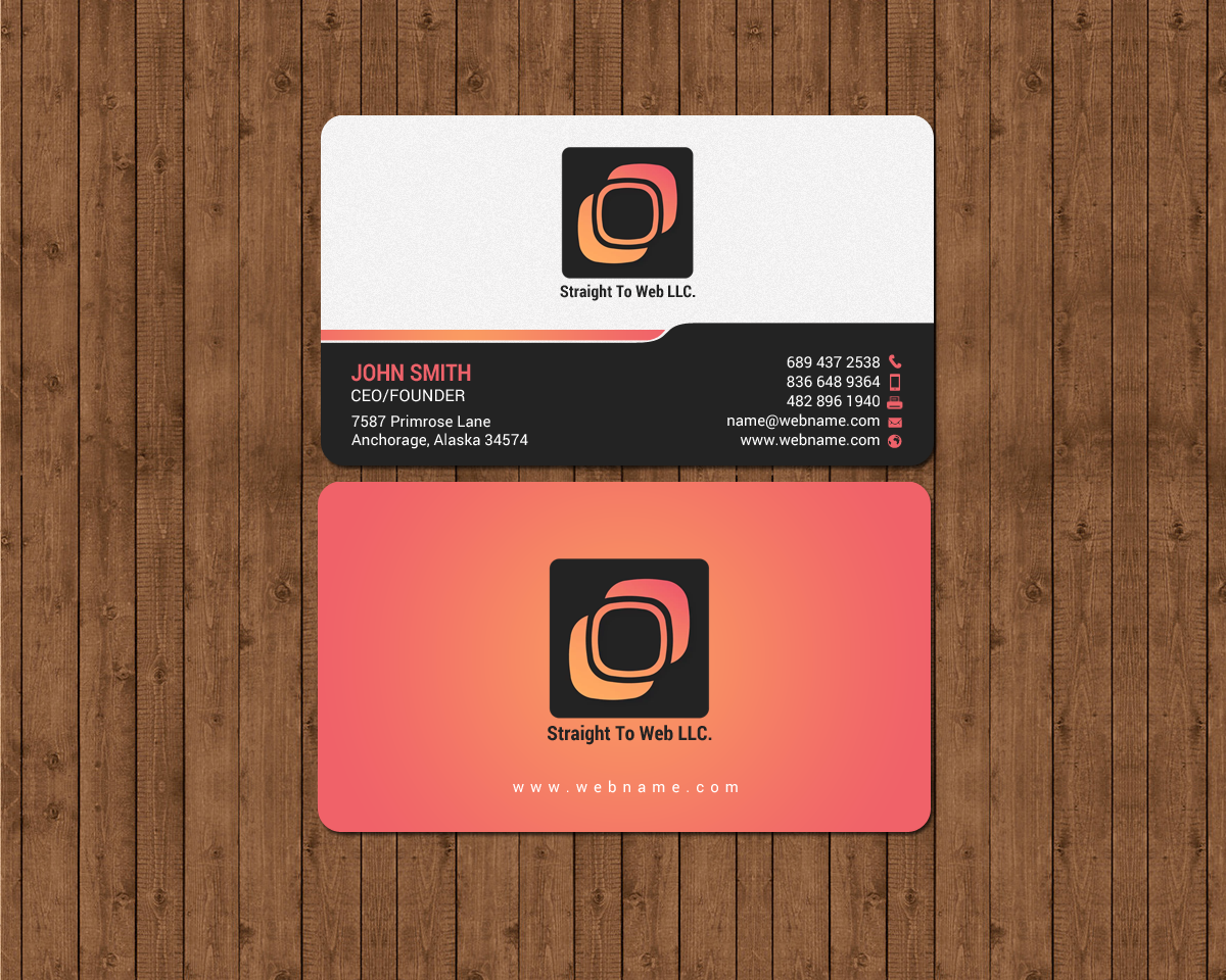Business Card Design by chandrayaan.creative for Straight To Web LLC | Design #16659438