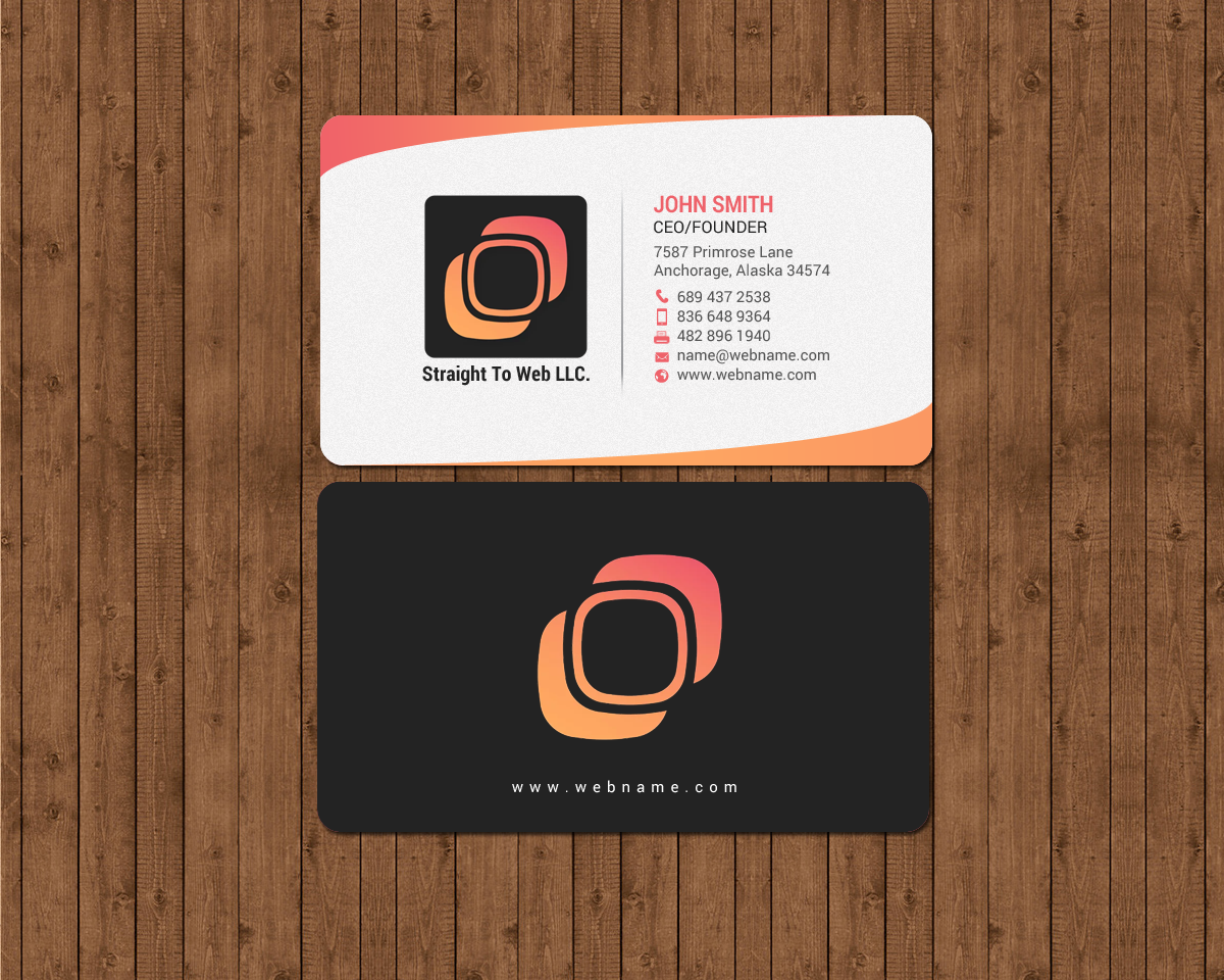 Business Card Design by chandrayaan.creative for Straight To Web LLC | Design #16659439