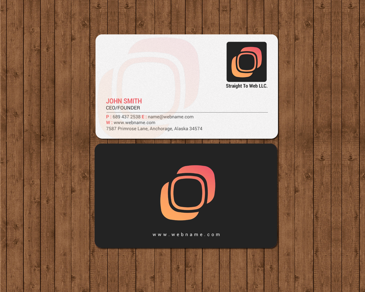 Diseño de Tarjeta de Presentación por chandrayaan.creative para Straight To Web LLC | Diseño #16659461