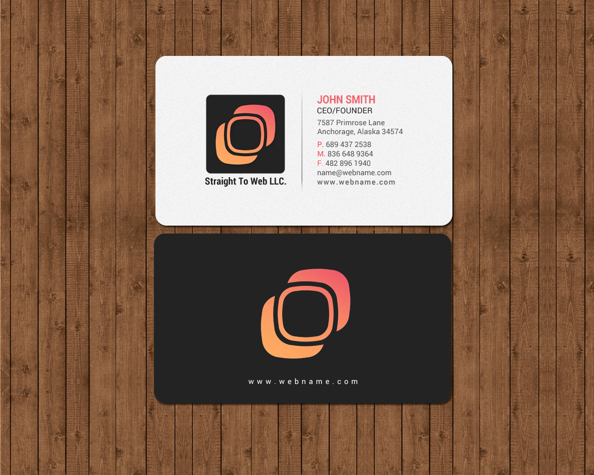 Business Card Design by chandrayaan.creative for Straight To Web LLC | Design #16659463