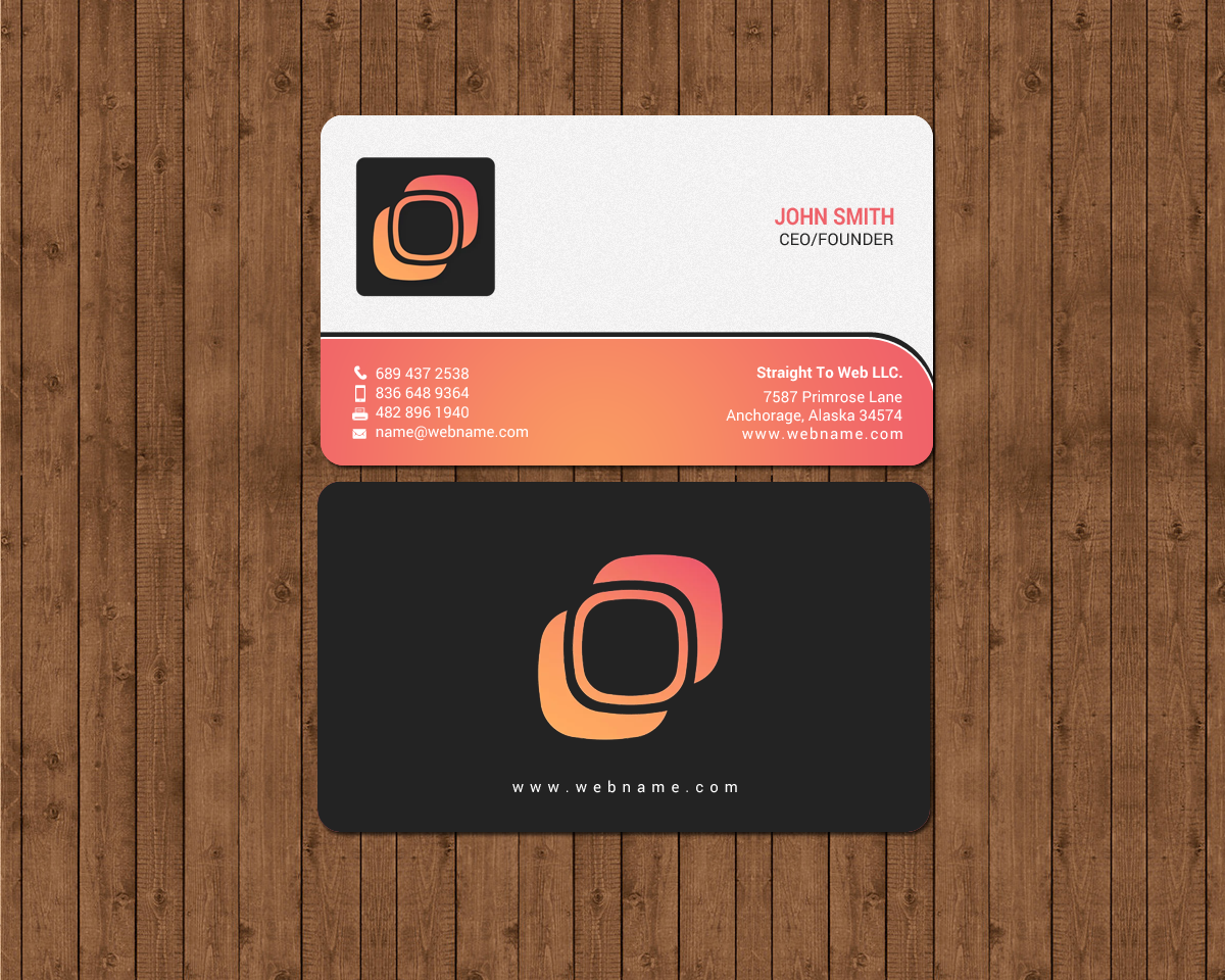 Design de Carte de Visite par chandrayaan.creative pour Straight To Web LLC | Design #16659464