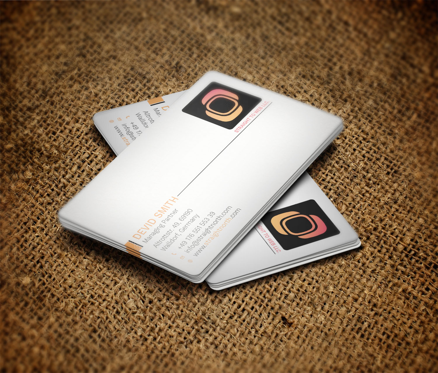 Visitenkarten-Design von Graphic Flame für Straight To Web LLC | Design #16682701