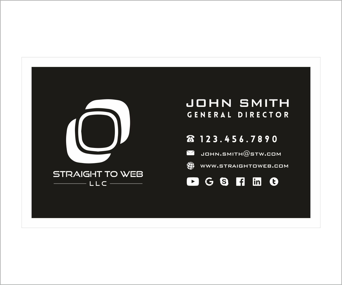 Business Card Design by chameerakasundb for Straight To Web LLC | Design #16728194